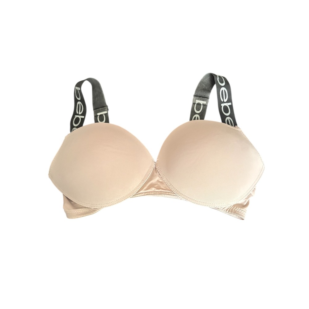 Bebe Nude Logo Strap Underwire‎ Bra Size 36B Lightly Padded